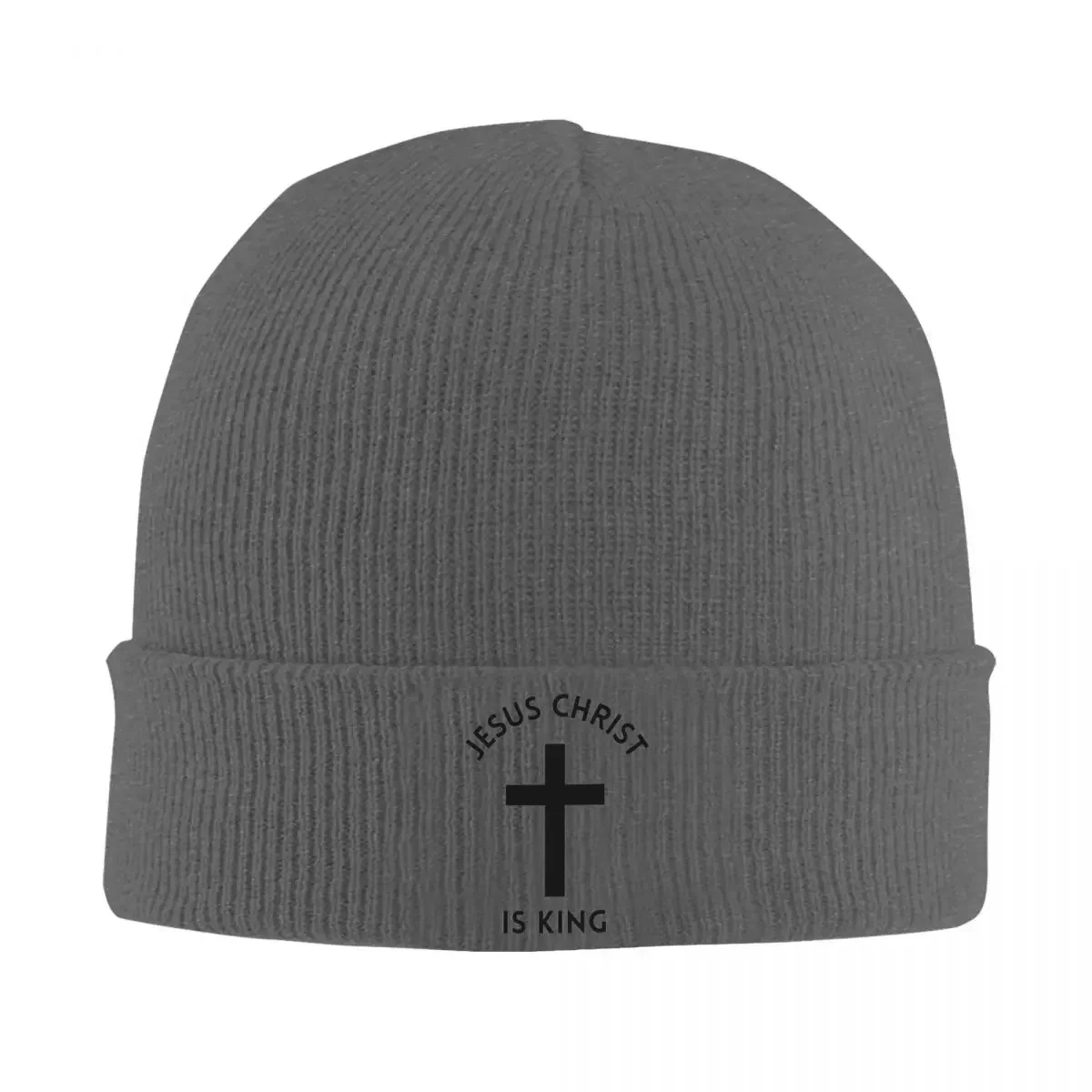 Jesus Christ Is King Knitted Hat Beanies Winter Hats Warm Casual Christian God Cap Men Women