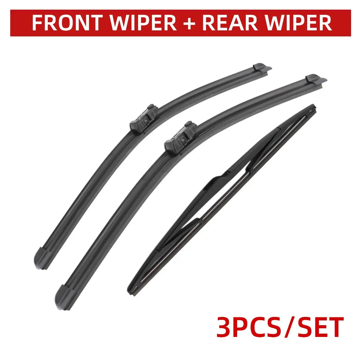 3PCS Car Wiper For Ford Galaxy MK3 2006-2014 Front Rear Wiper Blades Brushes Cutter Auto Accessories 2014 2013 2012 2010 2009