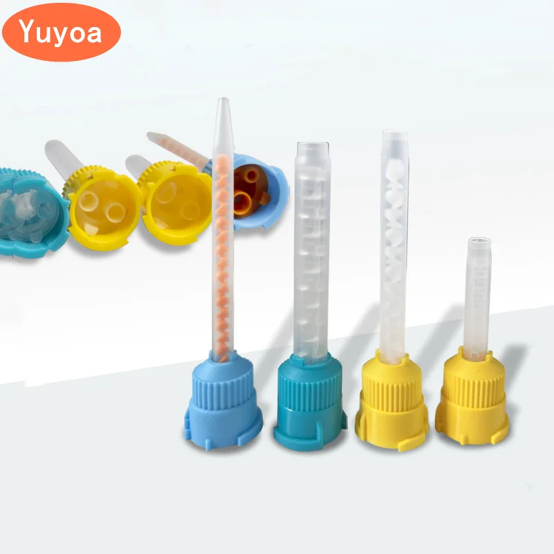 200PCS Dentistry Disposable Silicone Rubber Mixing Head 1:1 For Impression Mixing Dispensing Gun Dental Materials