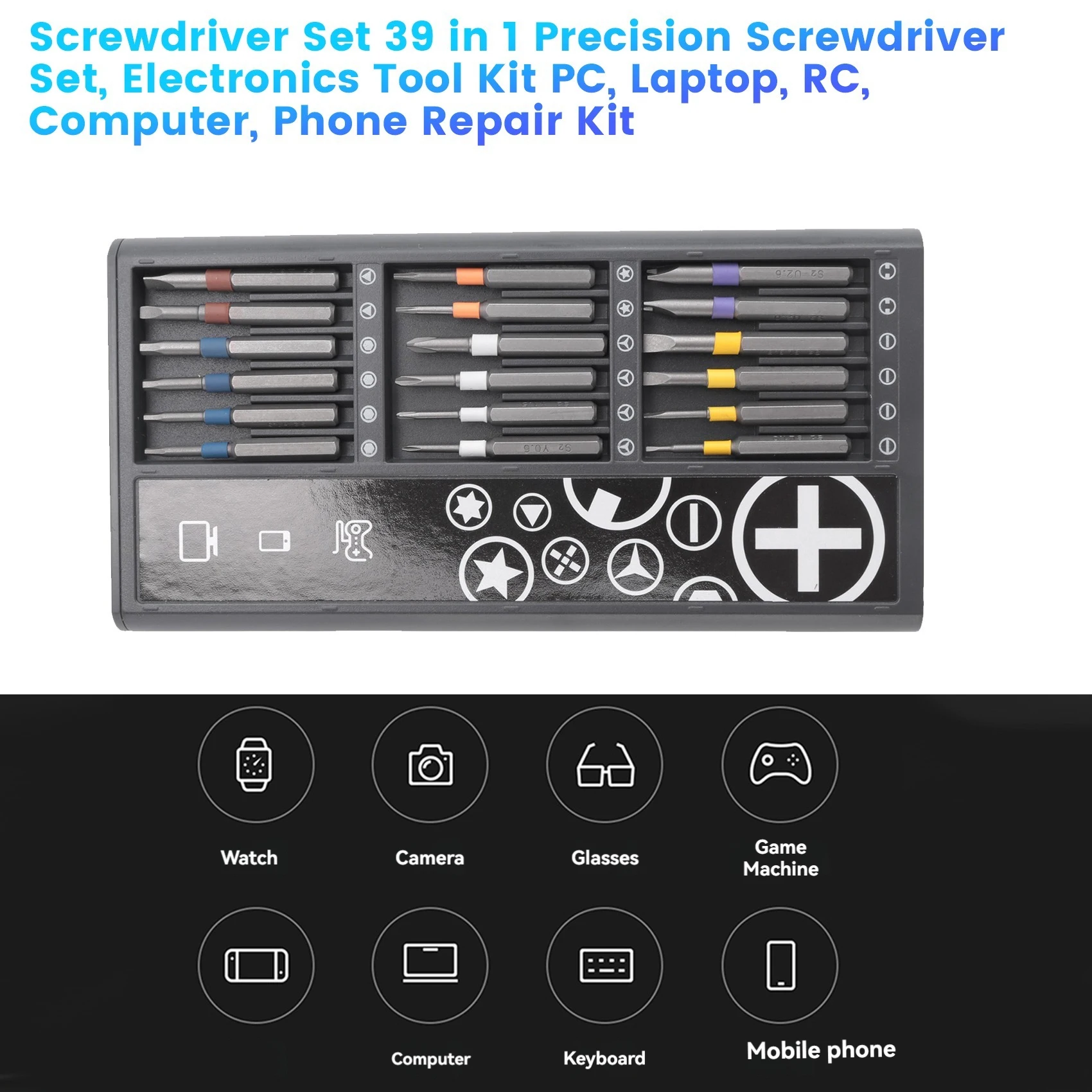 Screwdriver Set 39 in 1 Precision Screwdriver Set, Electronics Tool Kit PC, Laptop, RC, Computer, Phone Repair Kit