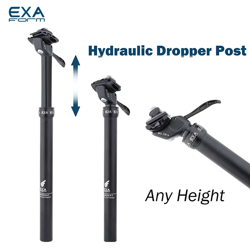 

EXAFORM Mtb Telescopic Seatpost Manual Hydraulic Aluminum Alloy Adjustable Seat Post 27.2/30/30.4/30.8/31.6/33.9mm Dropper Post