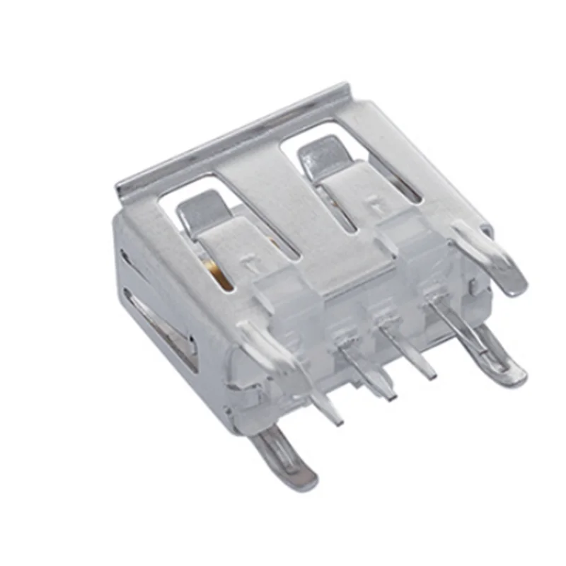 

【Кабель USB-C】Micro 2.0 USB 4Pin DC Белый Тип Cabriole Нога 180-градусный гнездовой разъем Разъем 50 шт. Материнская плата для ноутбука