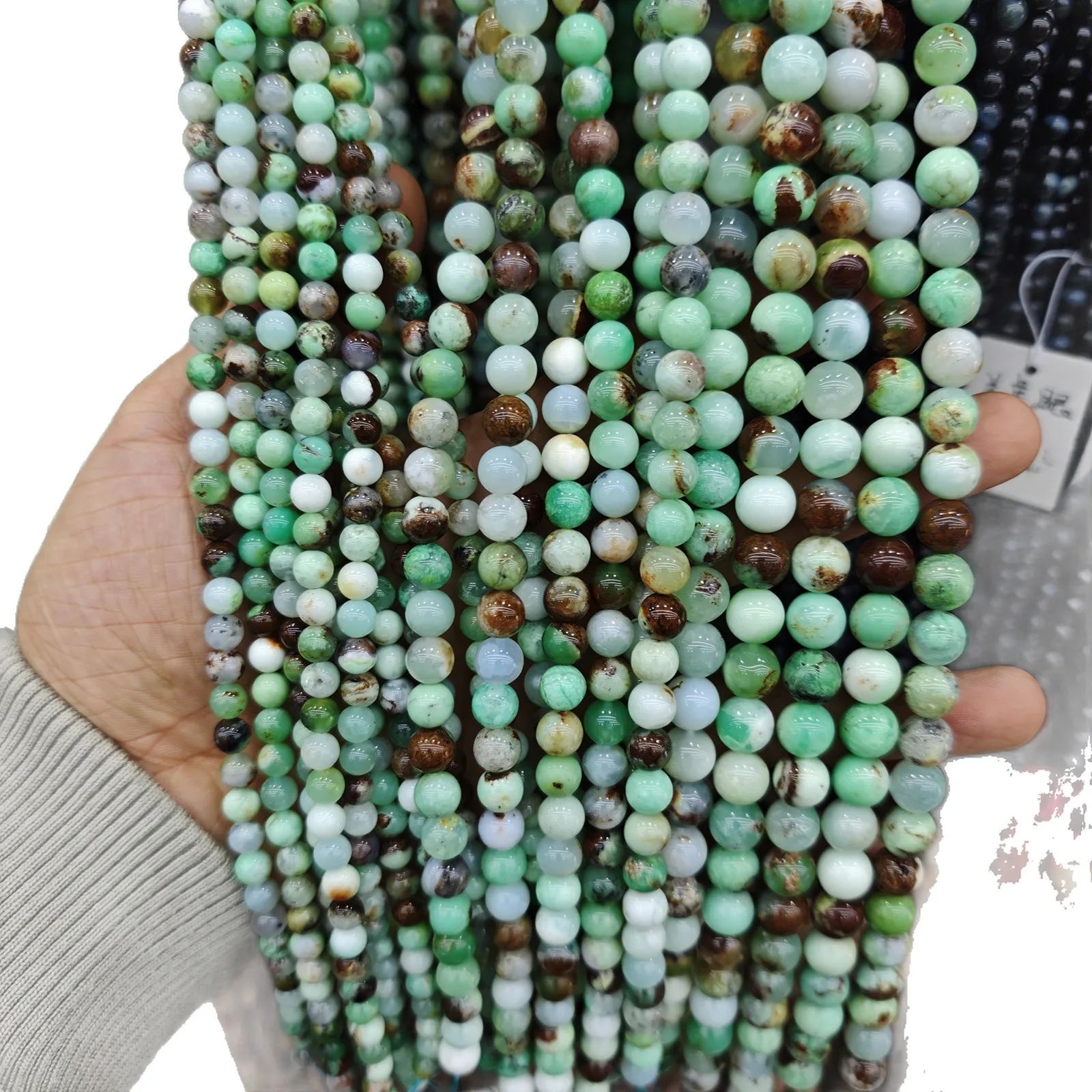 wholesale Natural A+ chrysoprase Australian Jade Bead Smooth Round Beads For Jewelry Making Design DIY Bracelet gift