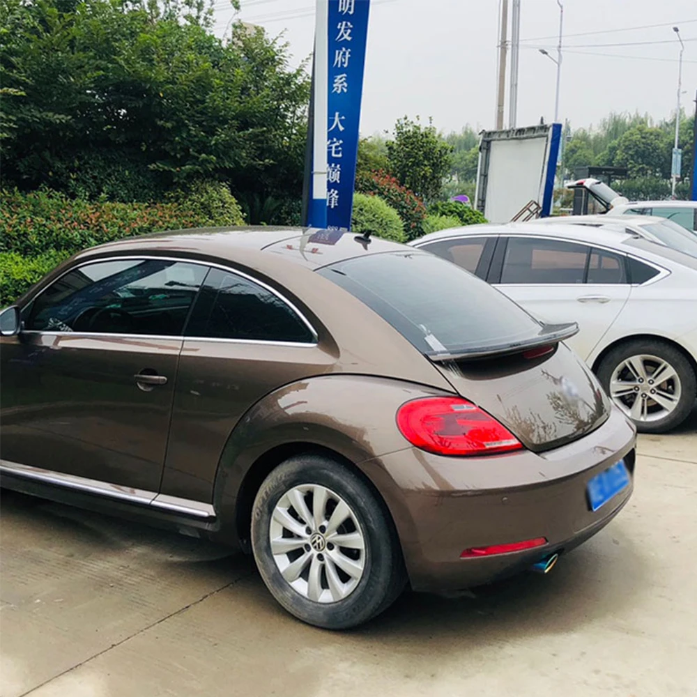 Rear Trunk Lid Car Spoiler Wings For Volkswagen Beetle 2013 14 15 16 17 18 19 20 ABS Black Carbon Painted Color Accessories Part