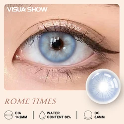 VISUASHOW lentes de contacto de Color Natural, lentillas de medio año, lentillas multicolores, lentillas azules, gran oferta