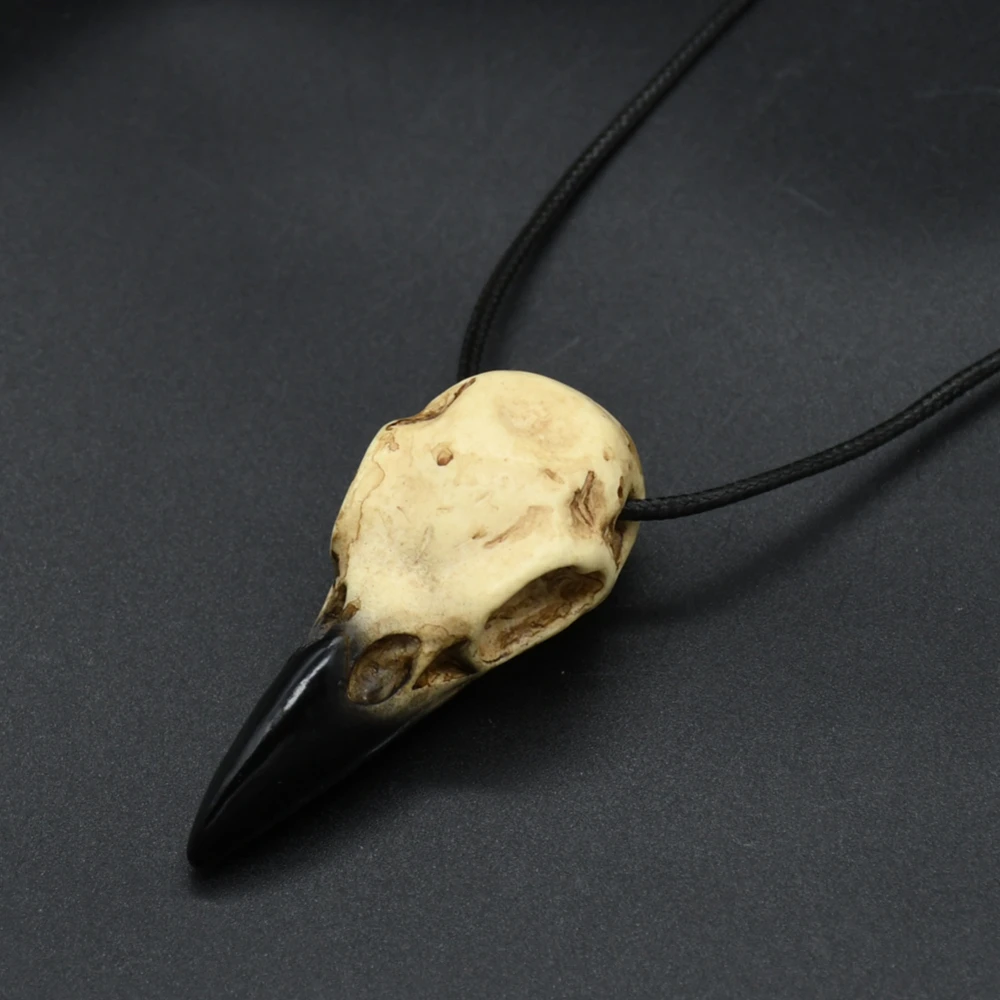 Punk Viking amulet Crow Skull Pendant Vintage Nordic Mens Necklace Biker Amulet Jewelry Gift Dropshipping