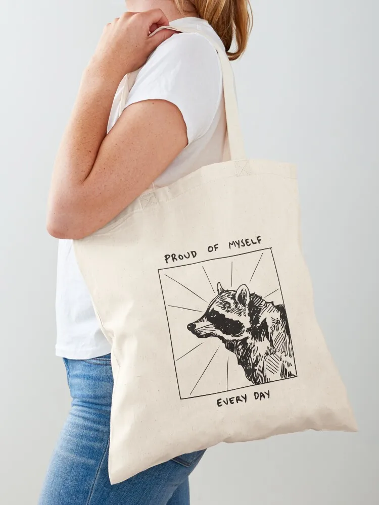 

PROUD EVERY DAY (Black Print) Tote Bag Big bag great bag Shopper handbag
