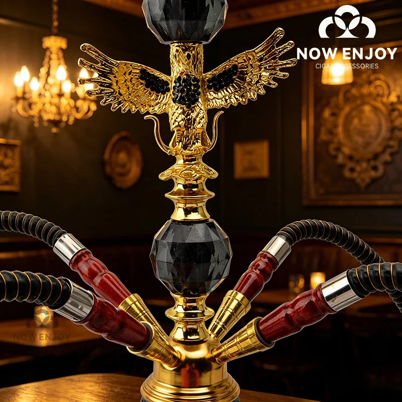 BLack Gold Eagle Design Smoking Pipe Hookah Set with Tobacco Bowl Water Pipe  Кальян Kit for Sheesha Shisha Smoke Accessories view 3