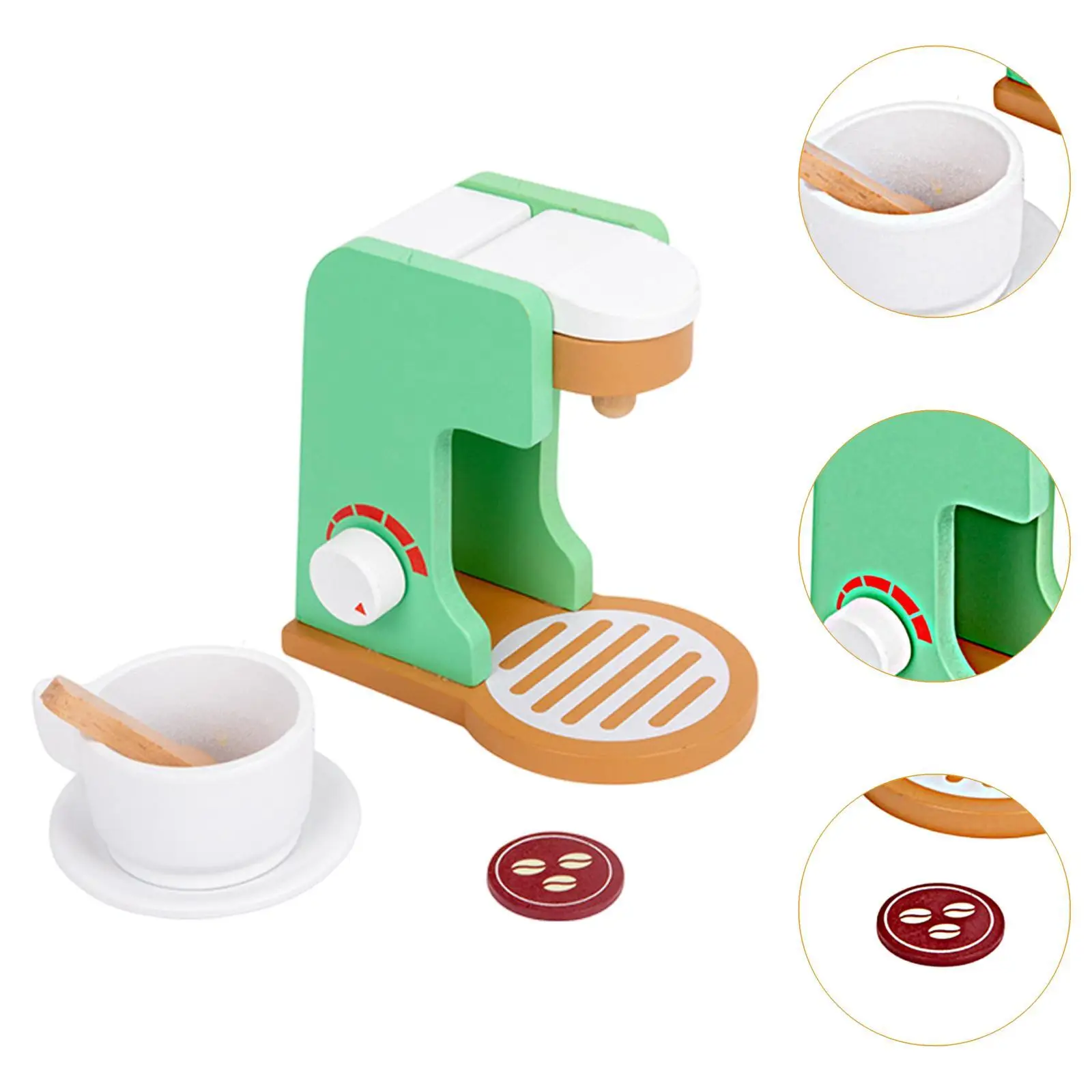 Juguete de cocina de madera de simulación, juguete de pequeños electrodomésticos, juguete de juego de rol de aprendizaje temprano, aparato de cocina para regalos de cumpleaños