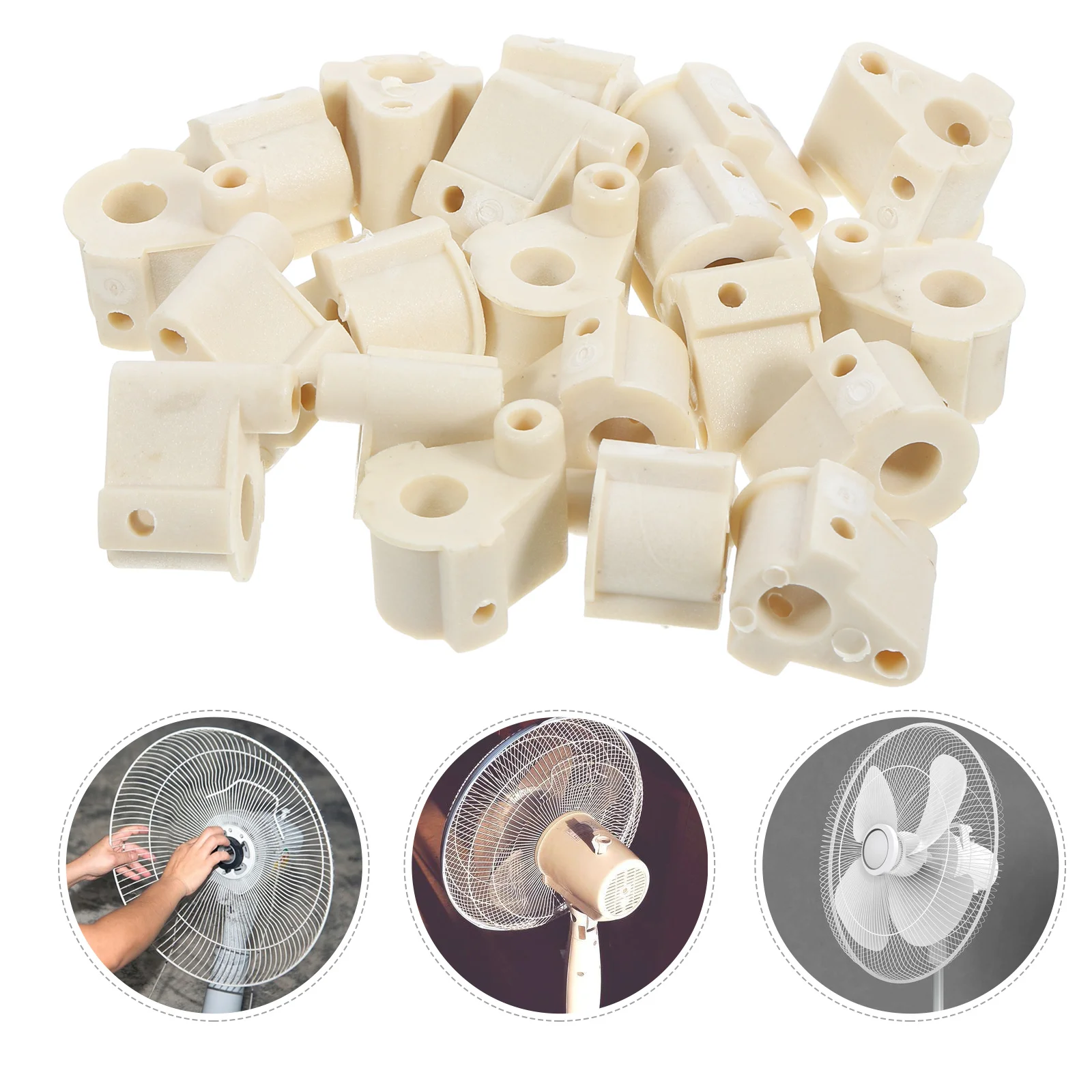 20Pcs Fan Button Connector Durable ABS Quality Stable Reliable Versatile Application Easy to Install and Remove
