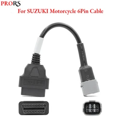 HOT 6Pin To OBD2 16 Pin Adapter for Suzuki Plug Cable Diagnostic Cable for Suzuki GSX‑R 1000/1000R/125 OBD Motorcycle Cable Tool