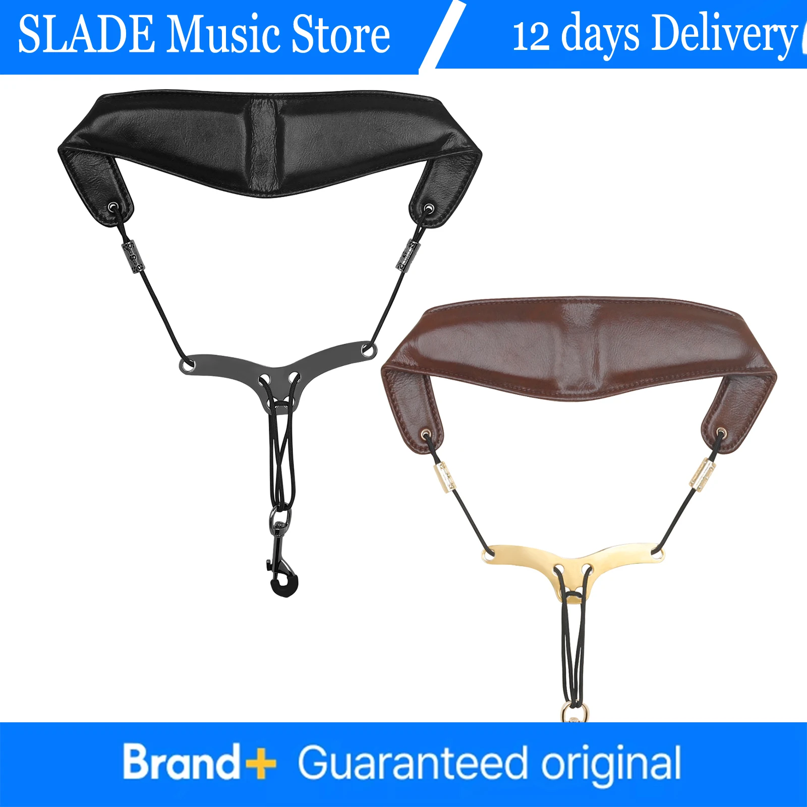 

Новый стильный шейный ремешок для саксофона, кожаный металлический регулируемый портативный ремешок для любителей музыки и профессионалов, аксессуары для деревянных духовых инструментов