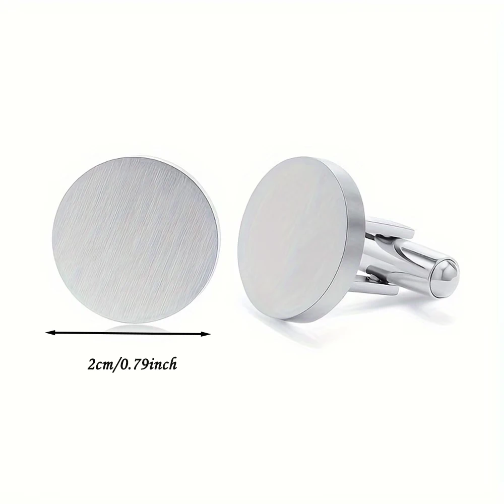Personalized Stainless Steel Initial Name Cufflink Men Custom Best Shirt Button Black Printing Cuff Links For Wedding Party Gift view 5
