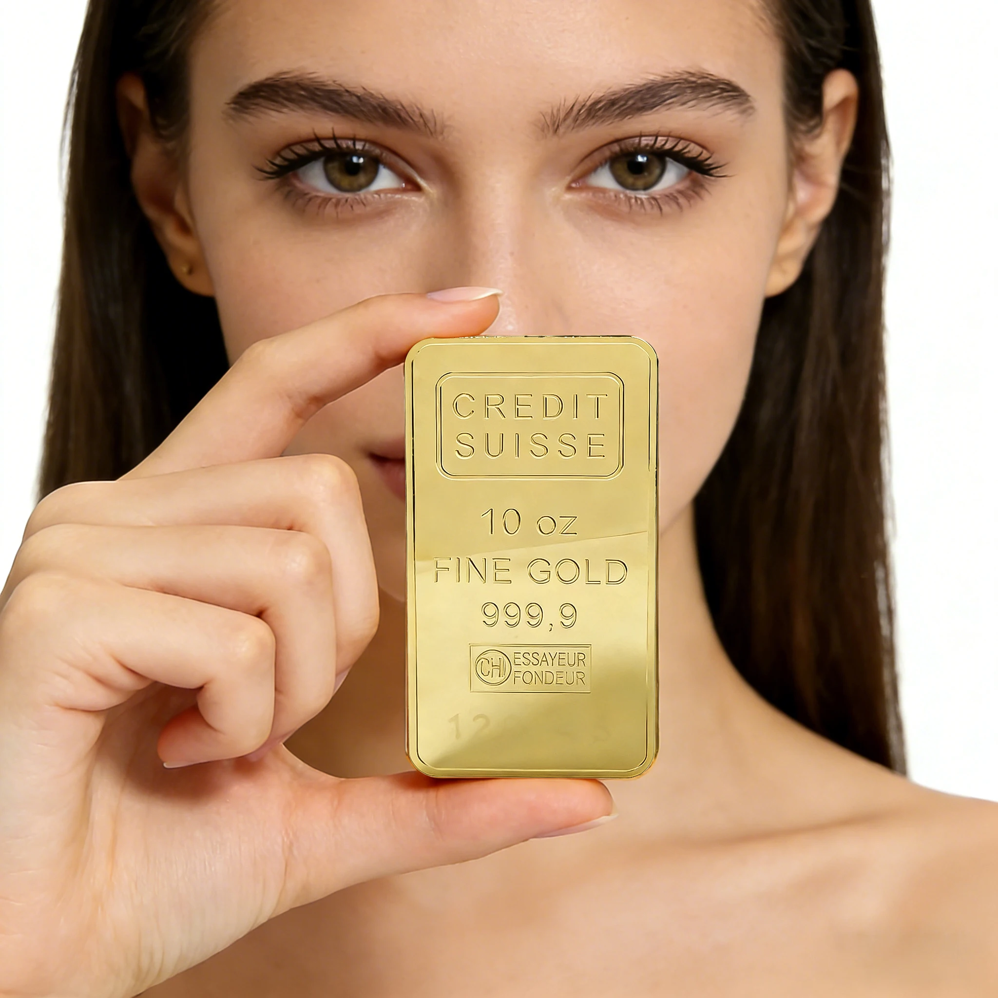 2026 Credit Swiss Suisse 10oz  Gold Plated Non-Magnetic Bar With Different Serial NO. Metal Bar Copper Crafts Collectibles Gift