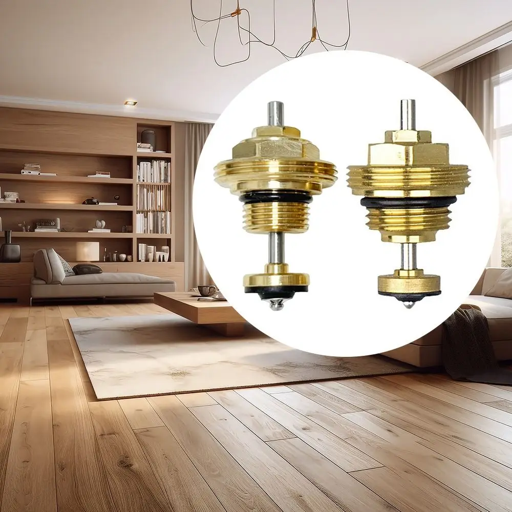 Brass Heating Circuit Distributor Valve Insert Corrosion Resistant M30x1.5 Automatic Spring Valve Core Replacement 1/2 3/8