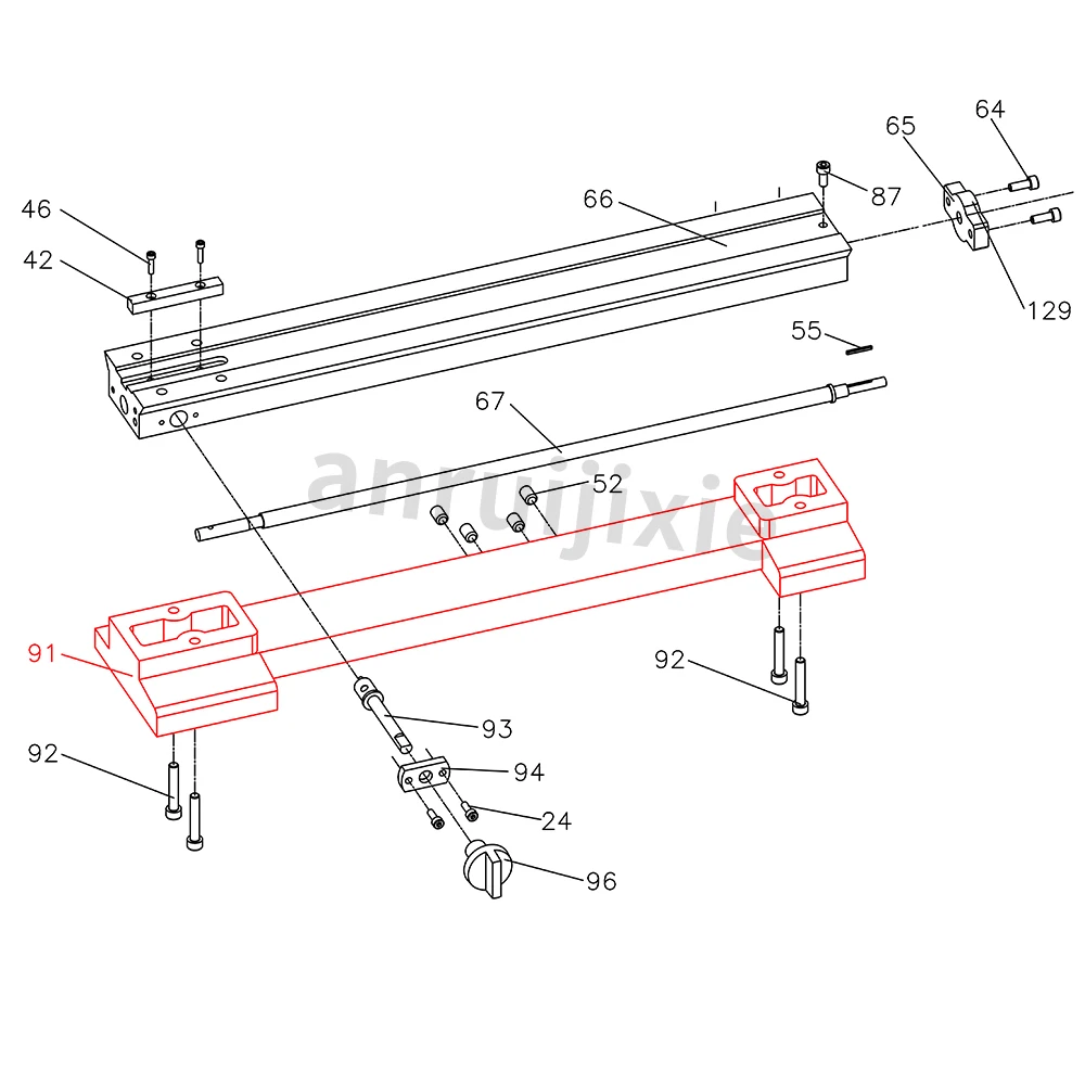 Lathe Bed Base SIEG C1-091&M1&Grizzly M1015&Compact 7&G0937&SOGI M1-150& MS-1  Mini Lathe Spares Parts