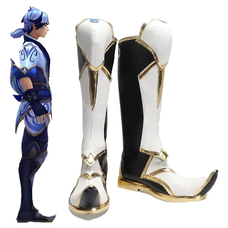 

Обувь для косплея в стиле аниме LOL Ezreal, фарфоровые ботинки, индивидуальный реквизит для вечеринки в честь Хэллоуина, большие размеры для мужчин и женщин