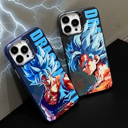 Comics Dragon Ball Saiyan Phone Case For Apple iPhone 17 16 15 14 13 12 11 Pro Max Plus Goku Cartoon Anime Colorful Silver Cover