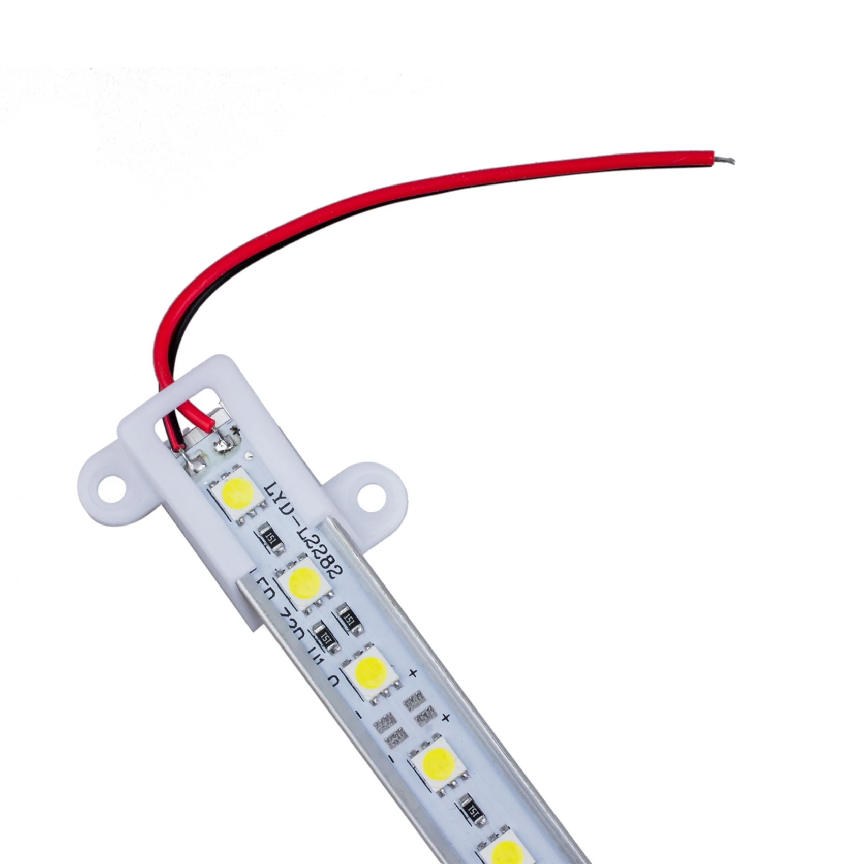 AA49 2X 5050 SMD 36 LED 주간 흰색 알루미늄 견고한 스트립 바 조명 램프 50CM