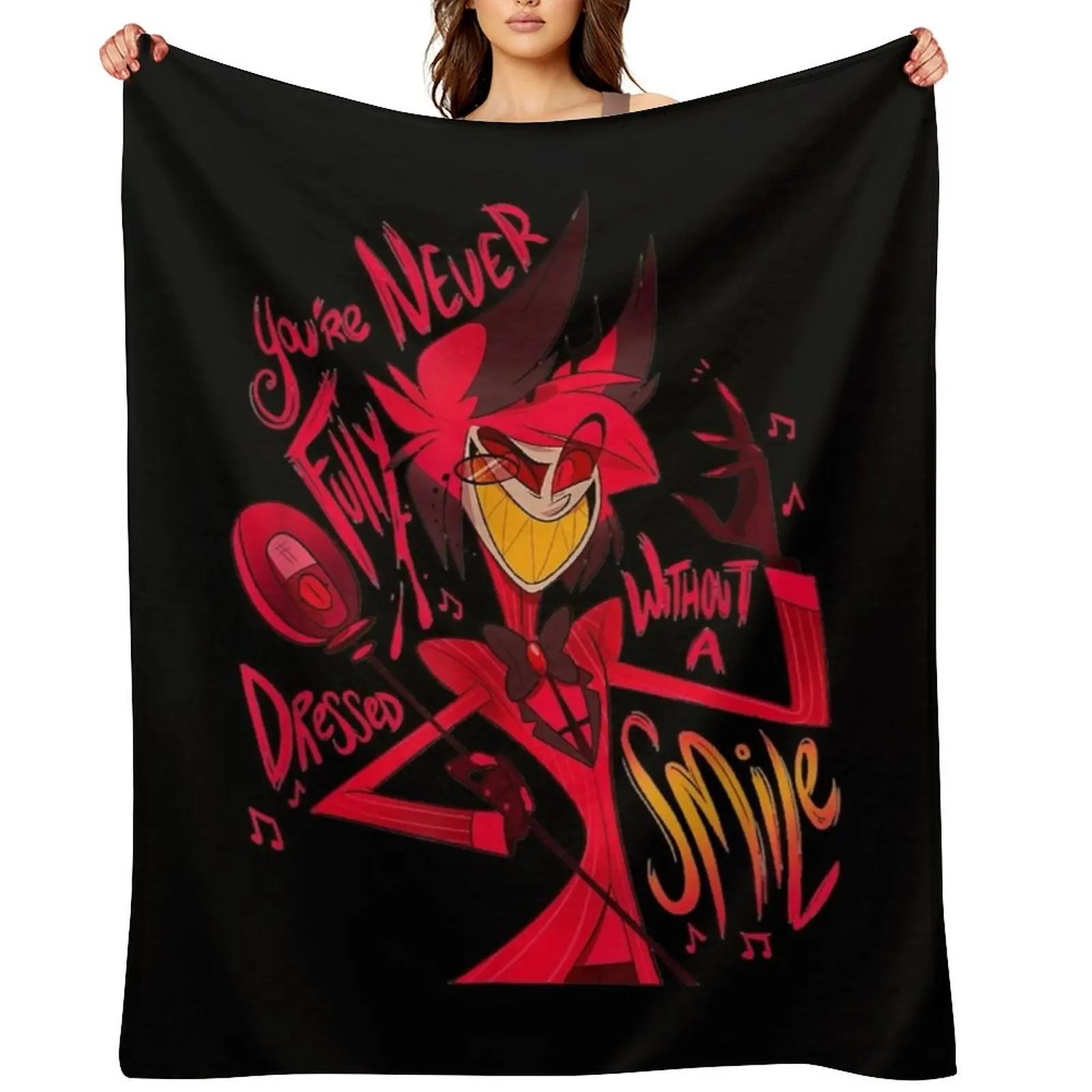 

hazbin's hotel's alastor classic Throw Blanket Heavy Loose Retros Thin Blankets