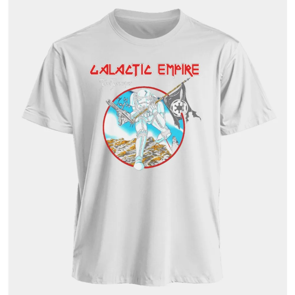 Camiseta holgada de algodón con estampado de ciencia ficción Star Wars para hombre y mujer, camiseta deportiva americana de manga corta con cuello redondo para uso diario, 2025