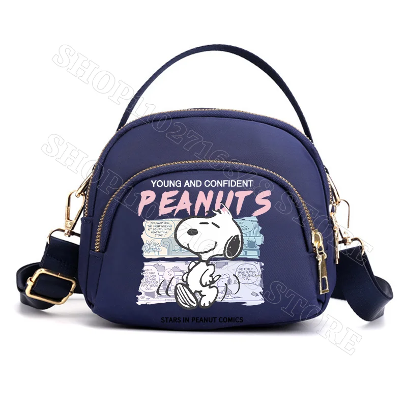 Snoopy Women Crossbody Bag Girls Shoulder Bags Portable Large Capacity Cartoon Character Print Pack Xmas Birthday Party Gifts