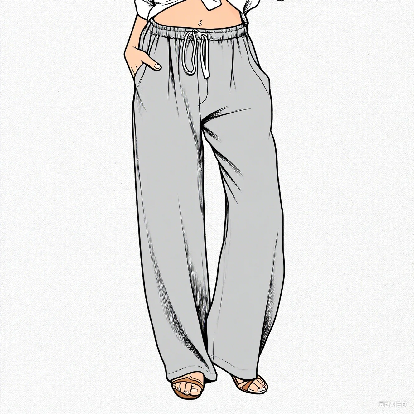 2025 Women's Cotton and Hemp Pants Fashion Harajuku Pants Girls' Extra Large Wide Leg Pants Loose Elastic Waist Running Pants Wo