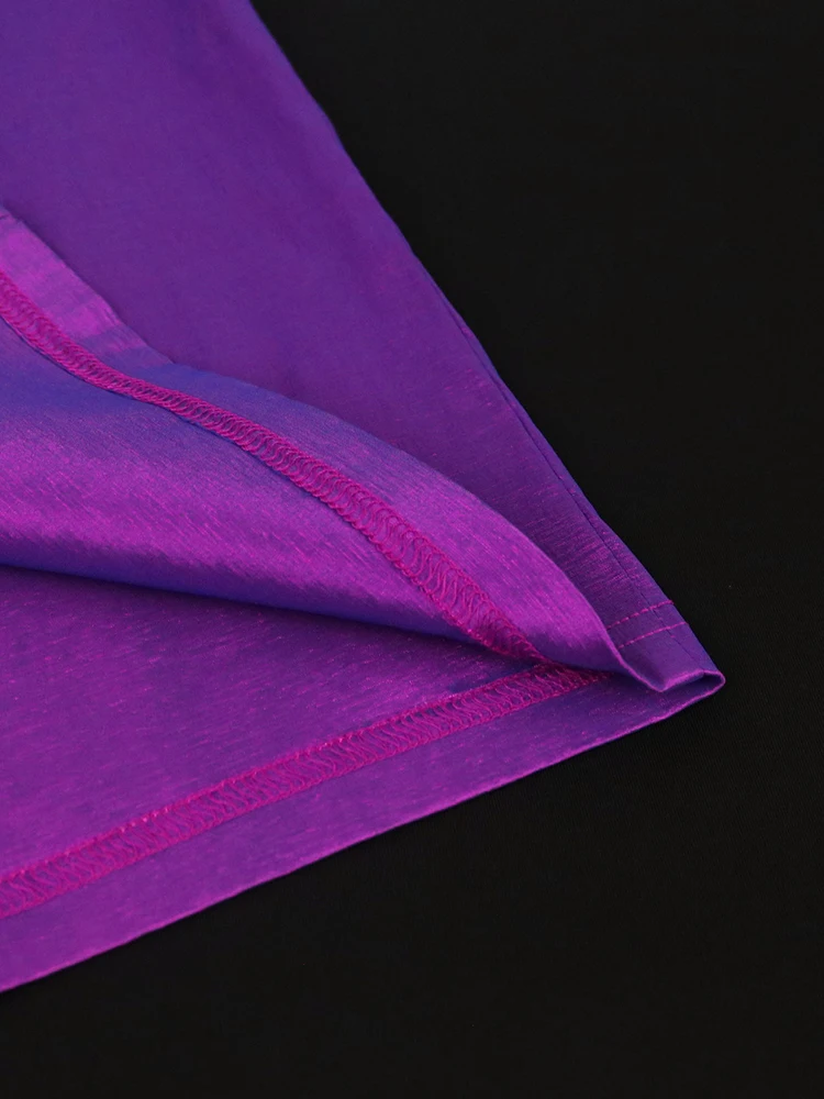 ONTINVA abiti aderenti viola Plus Size manica corta con volant vita alta pieghettata Sexy fessura Midi abiti da Cocktail da sera 4XL