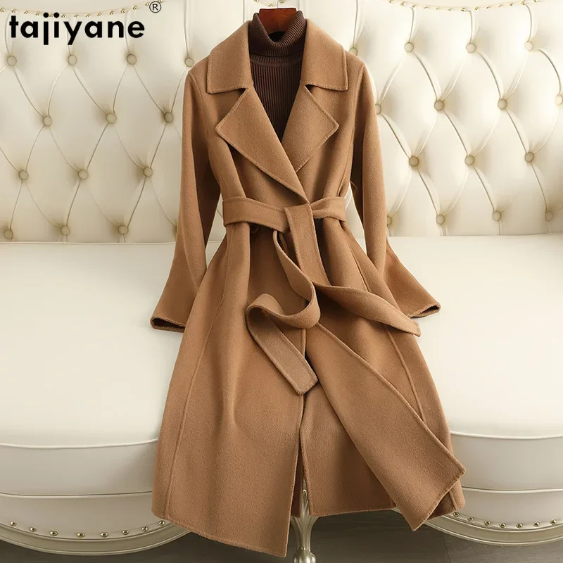 

Tajiyane High Quality Double-sided Wool Jacket for Women 2023 Autumn Winter 100% Wool Coat Ladies Coats and Jackets Jaquetas