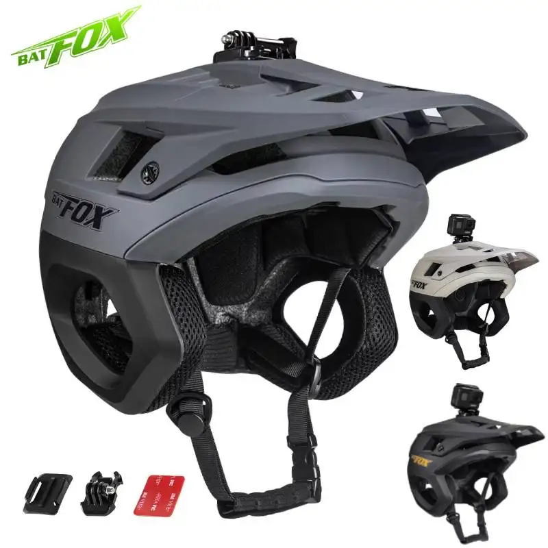 Batfox 3/4 BMX Bicycle Helmet Mtb OFF Road Half Helmet Mountain Bike Race Integrated Ear Protection Off-Road Cycling Helmet