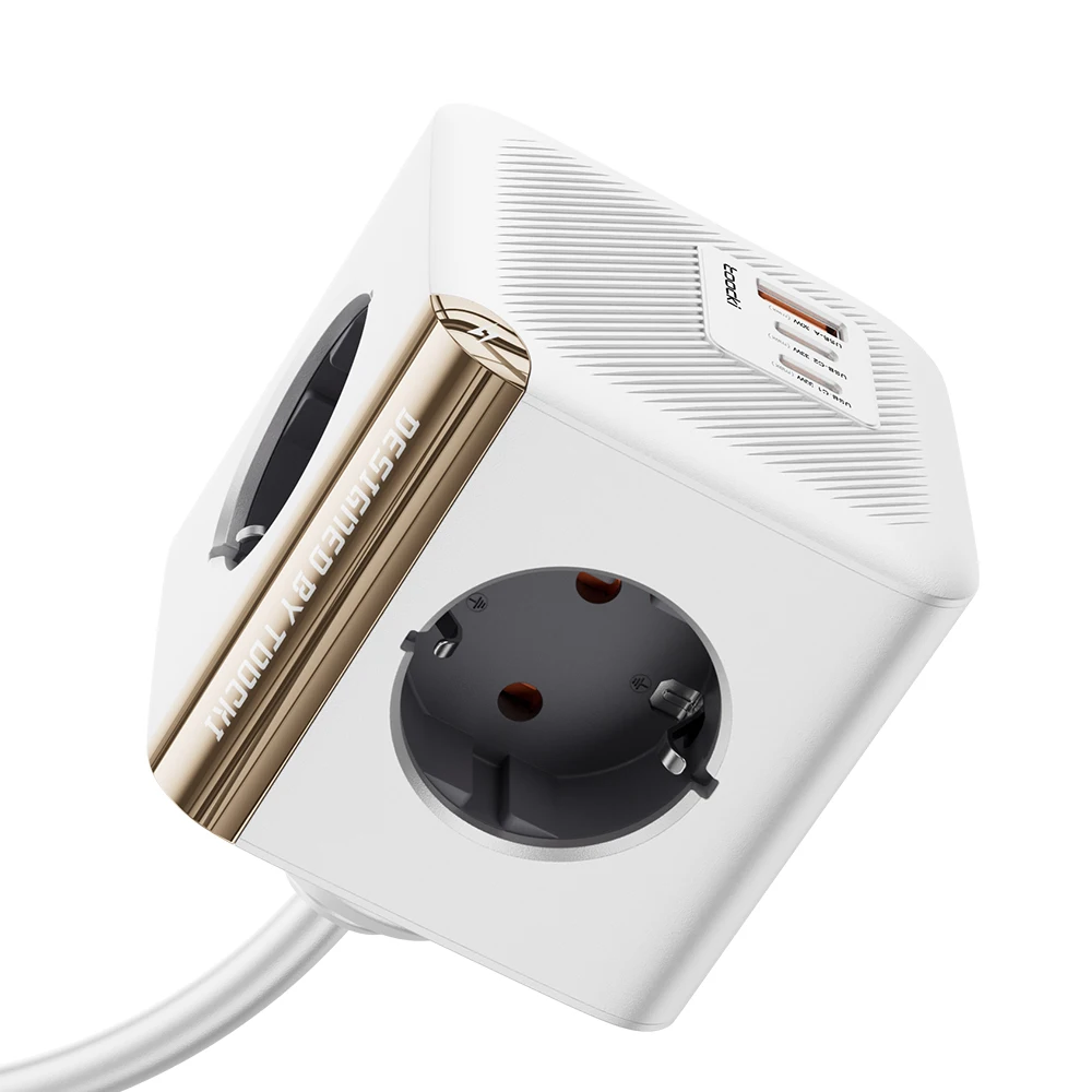 Toocki 툭키 C28 GaN 4000W 멀티탭  USB A 듀얼 C타입 PD 포트 33W 휴대폰 어댑터 초고속 접지형 멀티 어댑터 - 썸네일 4