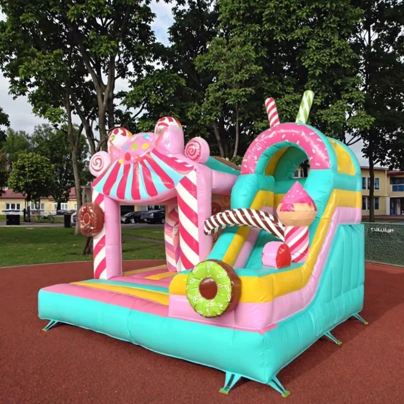 small inflatable bouncing castle commercial combination inflatable adventure playground jumping amusement theme park