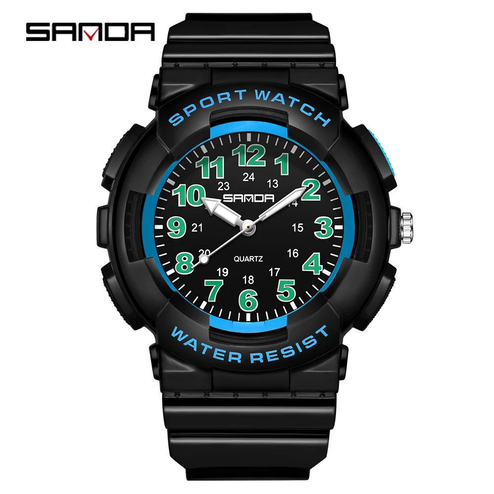 

SANDA New SD6316 Мужские и женские многофункциональные водонепроницаемые модные электронные часы