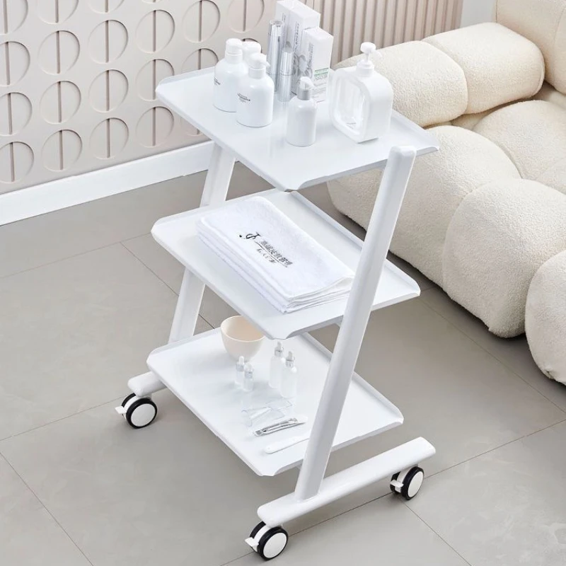 Organizer Manicure Salon Trolley Cart Wheels Hair Makeup Salon Trolley Aesthetic Rolling Werkzeugwagen Salon Furniture HD50TC