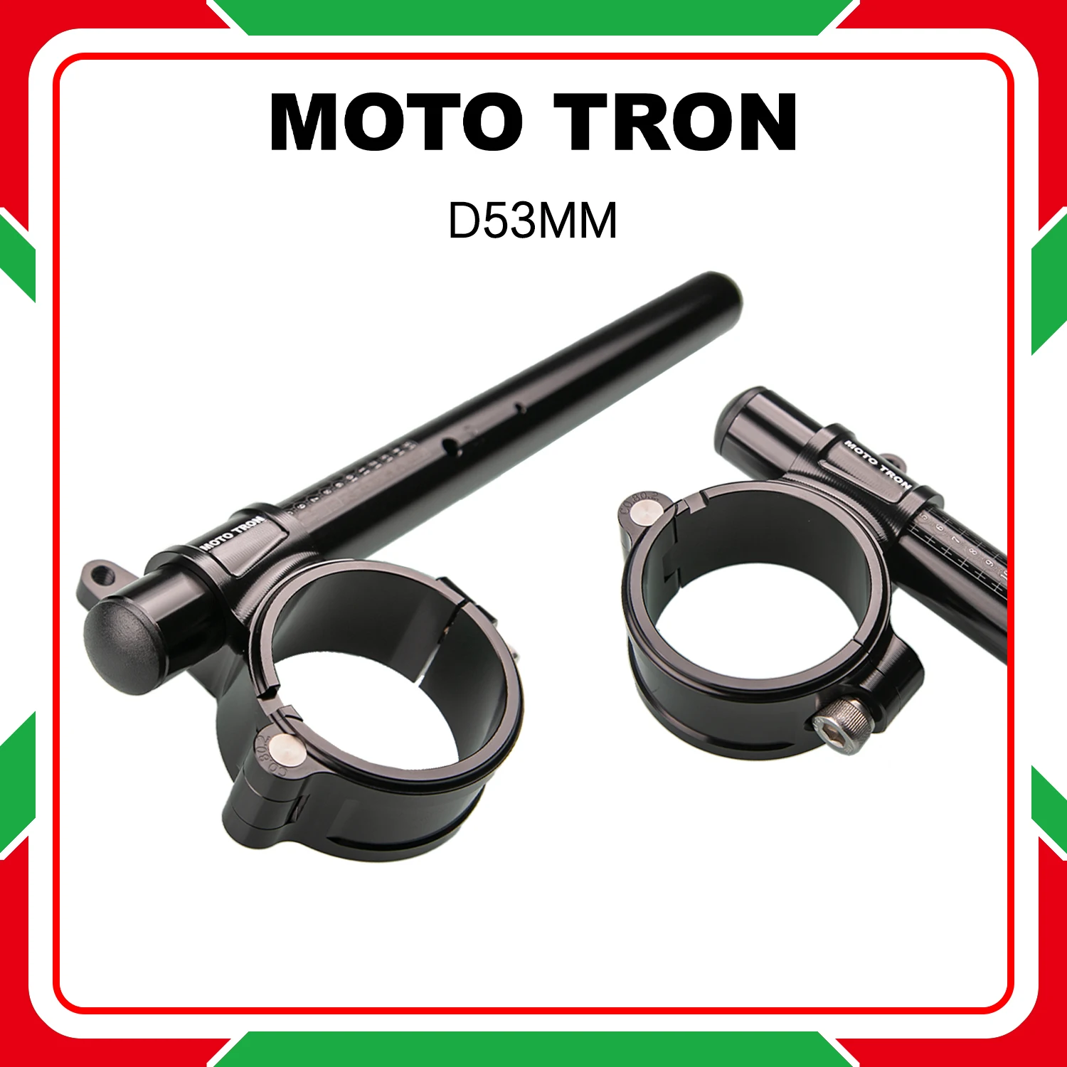MOTO TRON - Lightweight Clip On Handlebars - 53mm For DUCATI 748/749/916/998/999 1994-2006 848/1098 2007-2011/V4 2017-2025/V2 -2