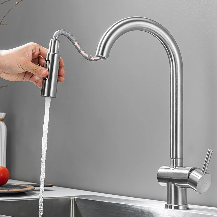 Hot Cold Digital Touch on Kitchen Faucets with Pull Down Kitchen Sink Mixer Tap Stainless Steel Sensor Touch Kitchen Faucet