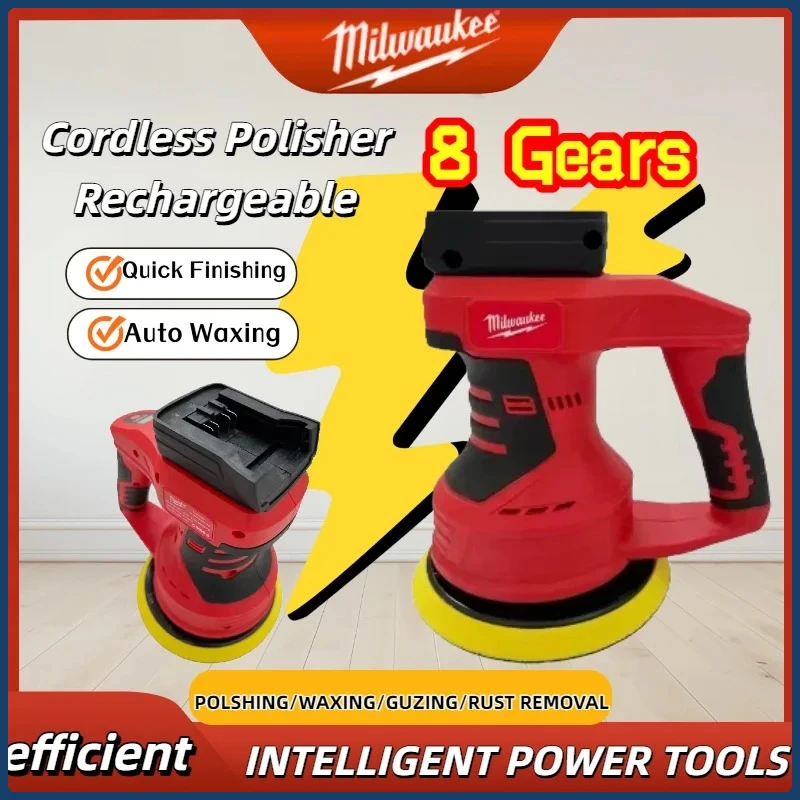 

Milwaukee 18V Brushless Electric Polishing Machine Sanding Sealing Cordless Car Polisher 8Gears Power Tool For Milwaukee