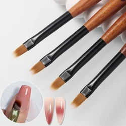 Gradient Nail Art Brush Acrylic Nail Ombre Pen DIY UV Gel Brushes Painting Drawing Flowers Nails Brush Manicure Tools for Salon