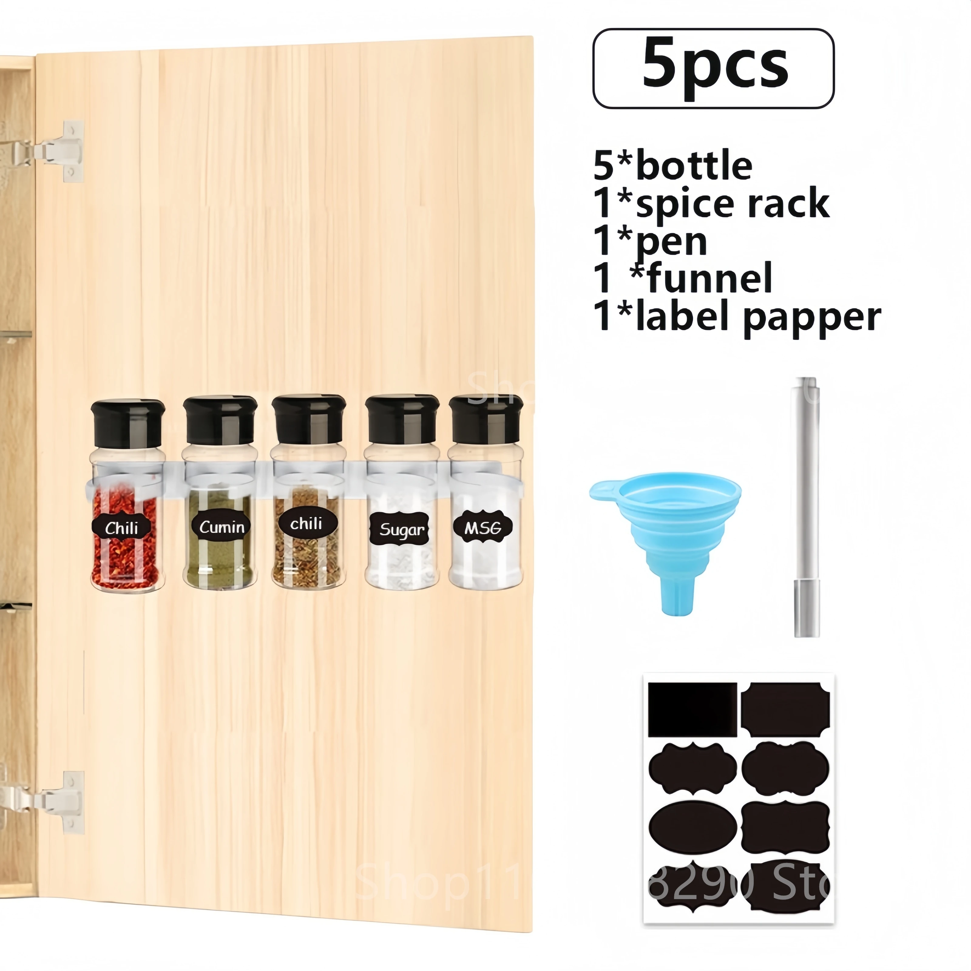5/10/15/20 Pc Potten Voor Kruiden Zout En Peper Shaker Kruiden Pot Spice organizer Plastic Barbecue Kruiderij Keuken Gadget Tool