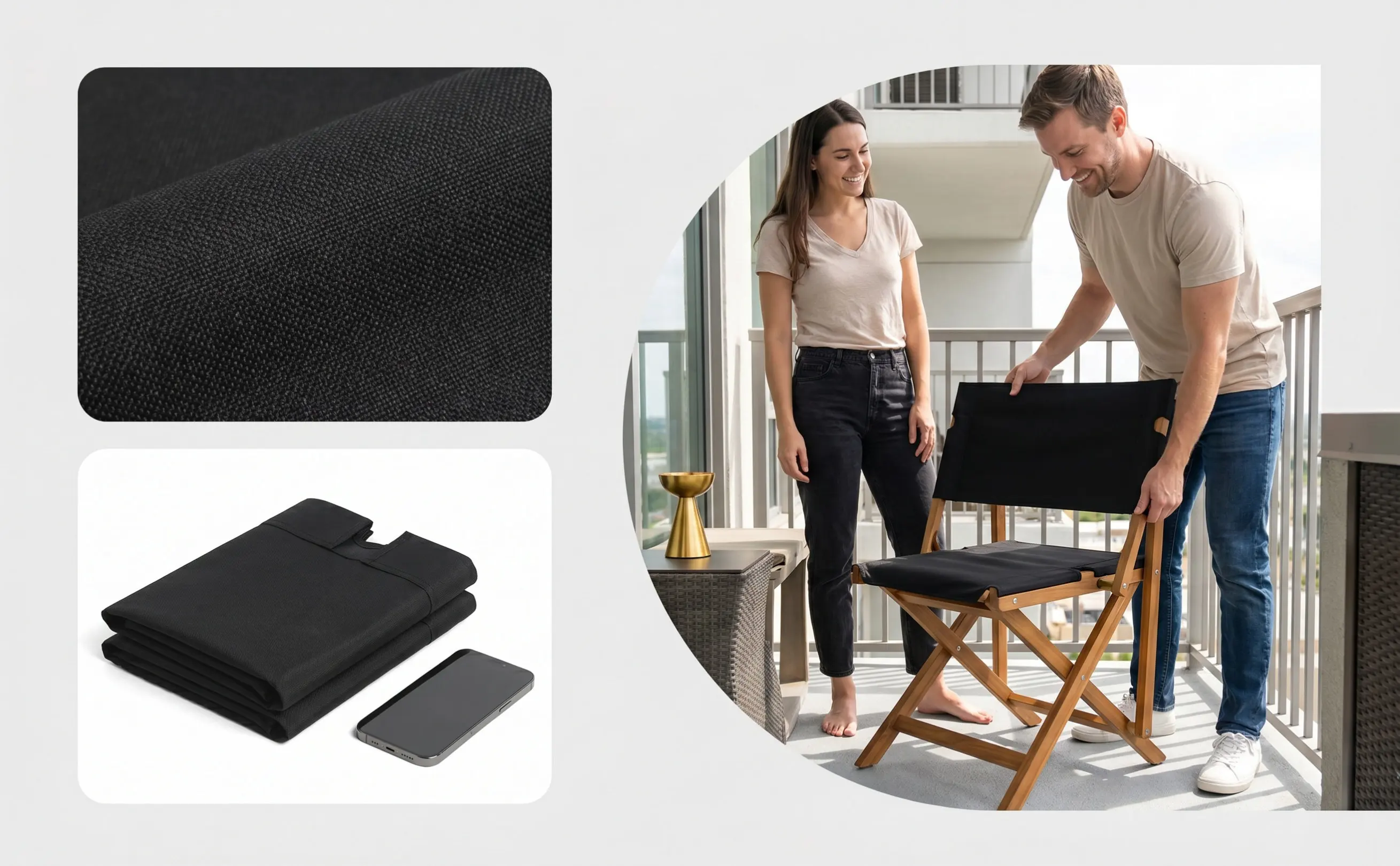 2Pcs Folding Chair Fabric Replacement Portable Outdoor Camping Chair Cloth 19.1x11.7in Seat Back Cover Waterproof Dustproof - view 6