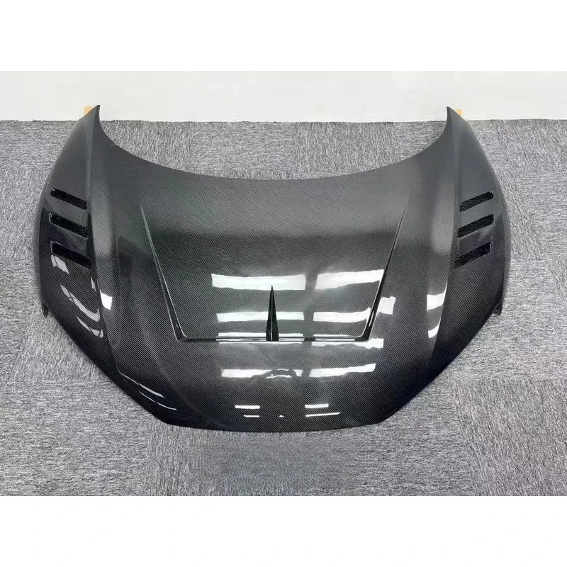 1016 Style Carbon Fiber Engine Hood Cover Sports Car 2017-2022 Gloss Easy Installation Exterior Parts
