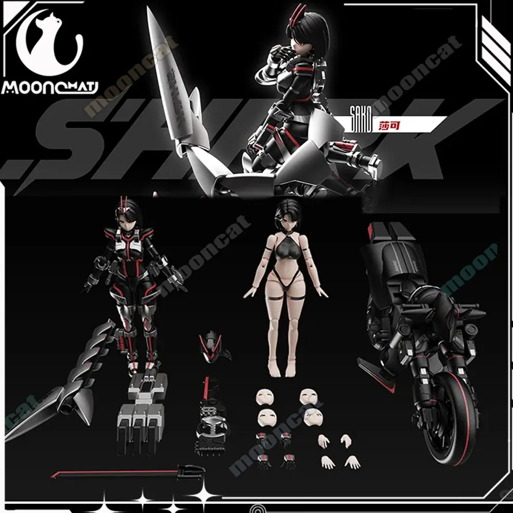 

In Stock Figure Club Warrior Goddess Shako & Motorcycle Articulated Mecha Girl Domestic-Created Model Kit Action Figure Toy