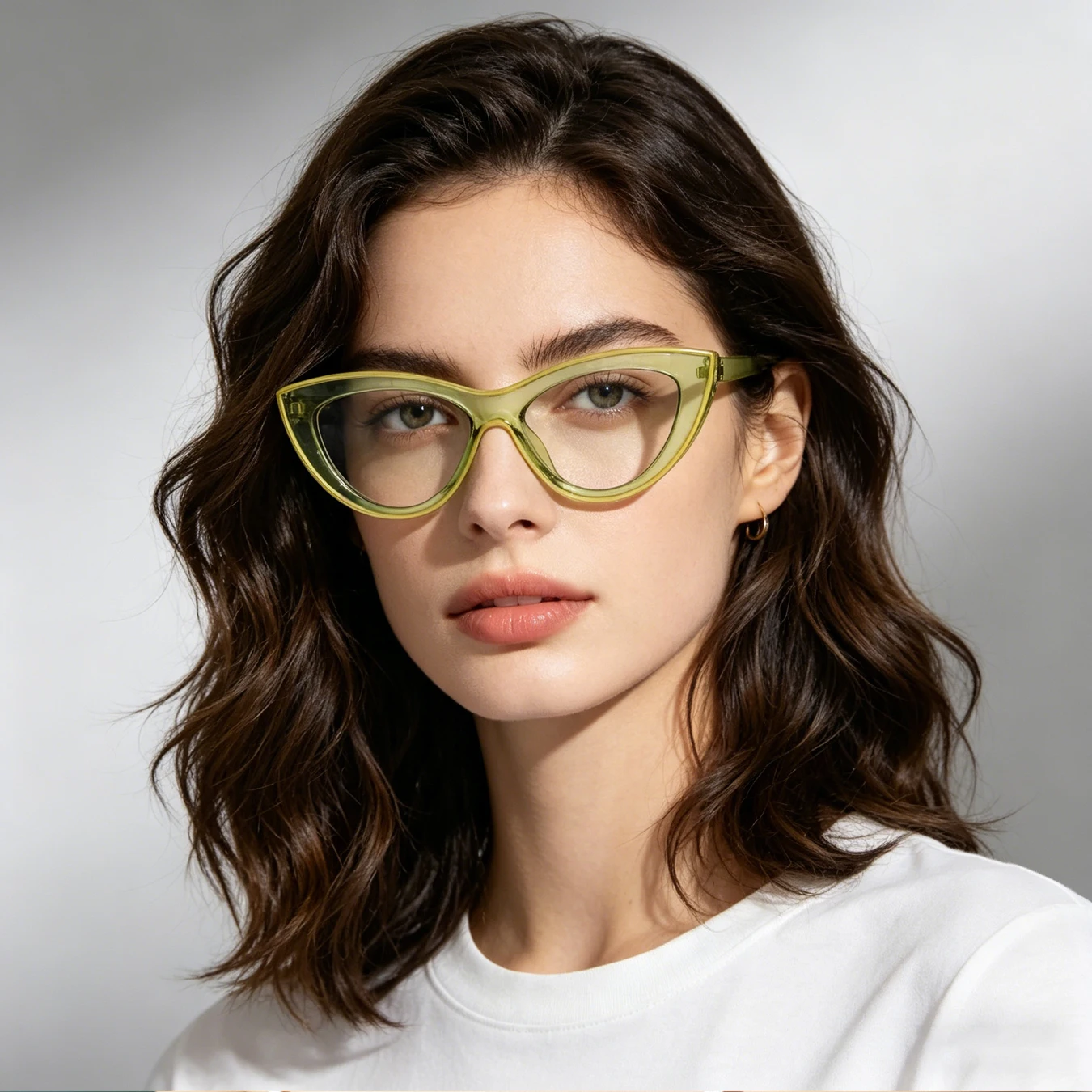 Transparente Cat-Eye-Brille für Damen, Retro-Stil, klarer Rahmen, für Alltag und Party, in verschiedenen Farben erhältlich