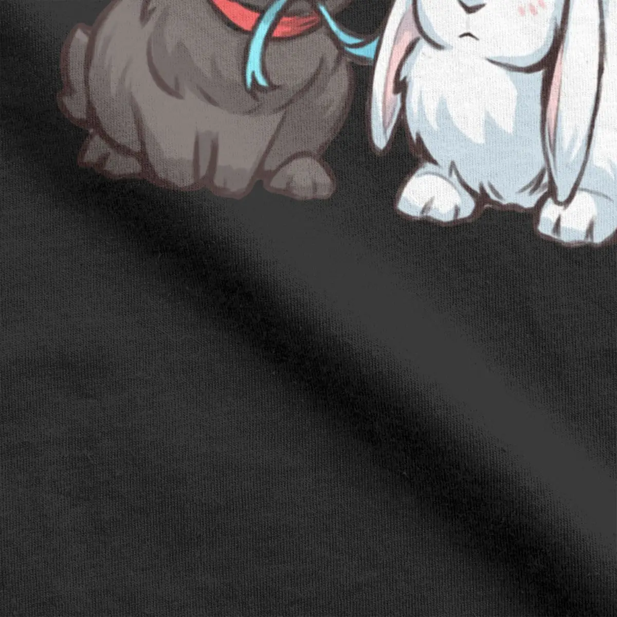 Wangxian Bunnies The Untamed T-Shirts Men Mo Dao Zu Shi Cotton Tee Shirt Crewneck Short Sleeve T Shirts Gift Idea Clothes