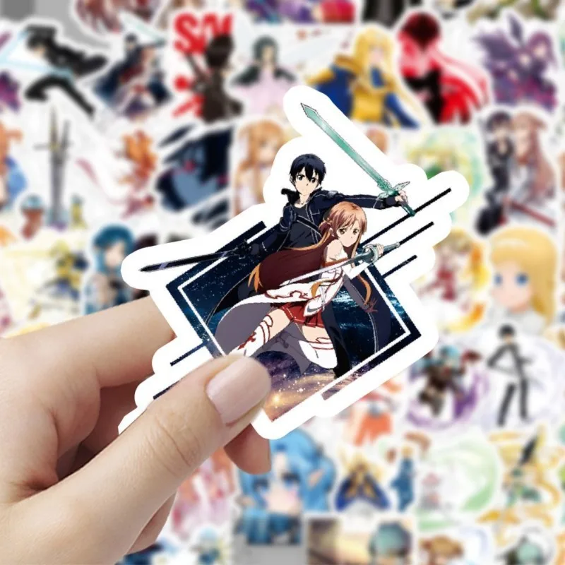 

Аниме-периферийные устройства Sword Art Online, мультяшные наклейки с граффити «сделай сам», персонализированные креативные украшения, водонепроницаемые наклейки, игрушки