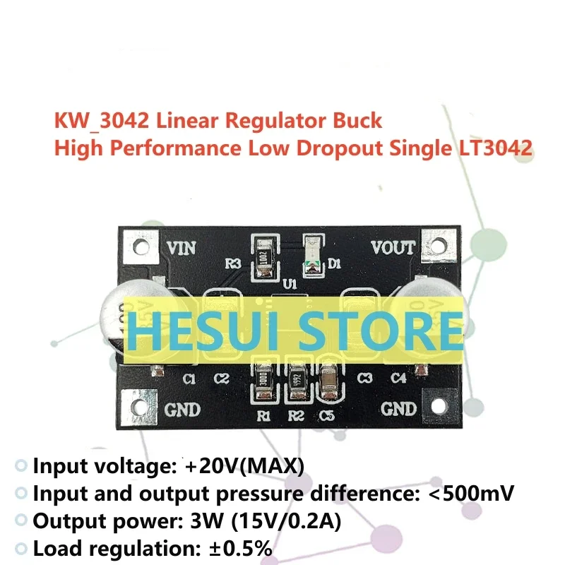 LT3042 module single power linear regulator low noise low ripple RF power module board 5V12V