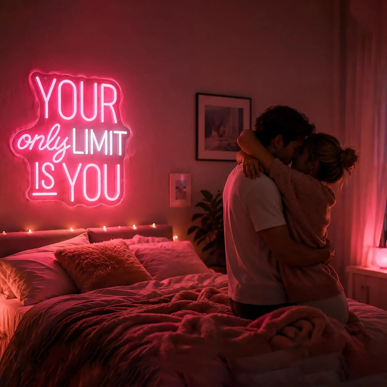 Your Only Limit Is You Neon Sign Dimmable LED Lights for Bedroom Office Gym Study Room Home Motivational Theme Wall Art Decor