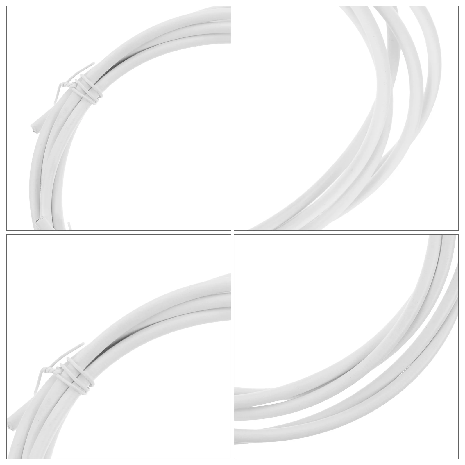 

2 set 2 Sets Hooks Spring Rope Sheep Eye Circle Tension Wire PVC Flexible Wall Ceiling Mount Multi Use Bending Smooth Bay Window