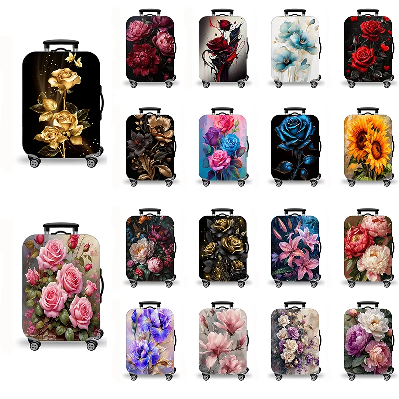 capa-para-mala-protetor-de-mala-luxuoso-com-estampa-floral-de-rosas-para-viagem-design-elegante-de-arte-com-peonias-e-girassois
