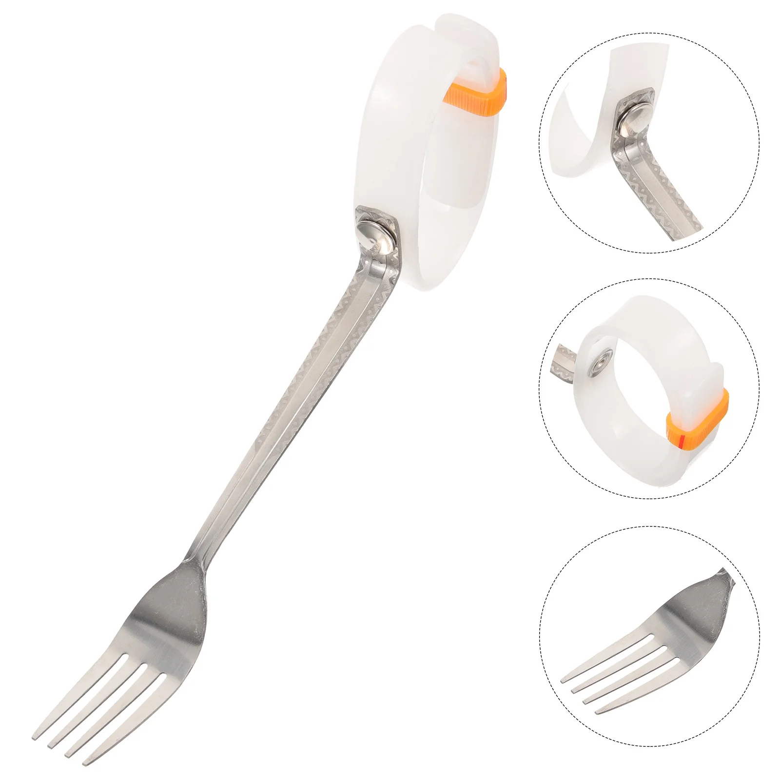 

Adaptive Fork Stainless Steel Portable Elderly Tableware Non-Slip Handle For Arthritis Parkinson Disabled Eating Utensil Health